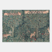William Morris Greenery Fox Wildlife Geschenkpapier Set (Vorderseite 2)