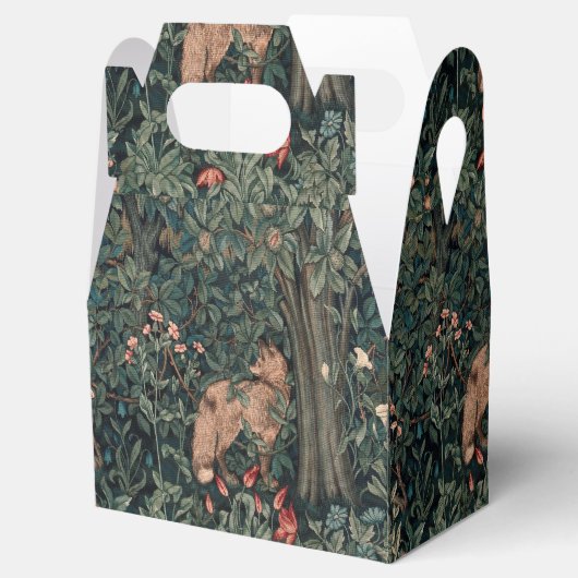 William Morris Greenery Fox Wildlife Geschenkschachtel (Geöffnet)