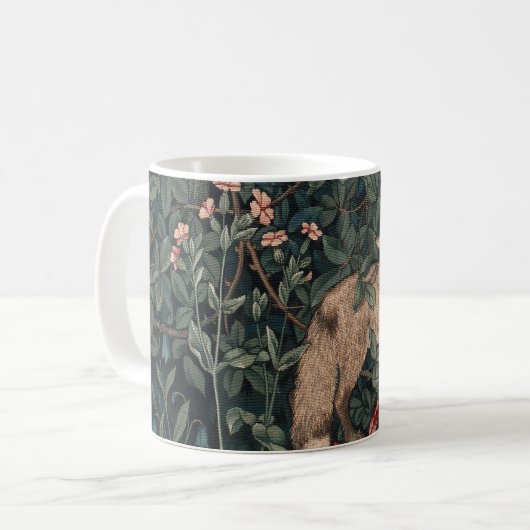 William Morris Greenery Fox Wildlife Kaffeetasse (Vorderseite Links)