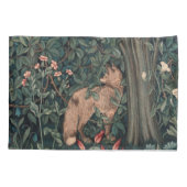William Morris Greenery Fox Wildlife Kissenbezug (Rückseite)