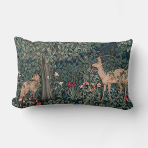 William Morris Greenery Fox Wildlife Lendenkissen