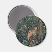 William Morris Greenery Fox Wildlife Magnet (Vorderseite/Rückseite)