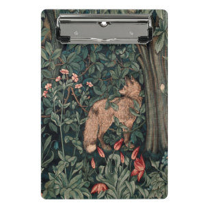 William Morris Greenery Fox Wildlife Mini Klemmbrett