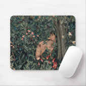 William Morris Greenery Fox Wildlife Mousepad (Mit Mouse)