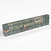 William Morris Greenery Fox Wildlife Namensplakette