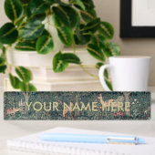 William Morris Greenery Fox Wildlife Namensplakette