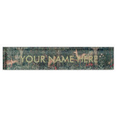 William Morris Greenery Fox Wildlife Namensplakette (Vorderseite)