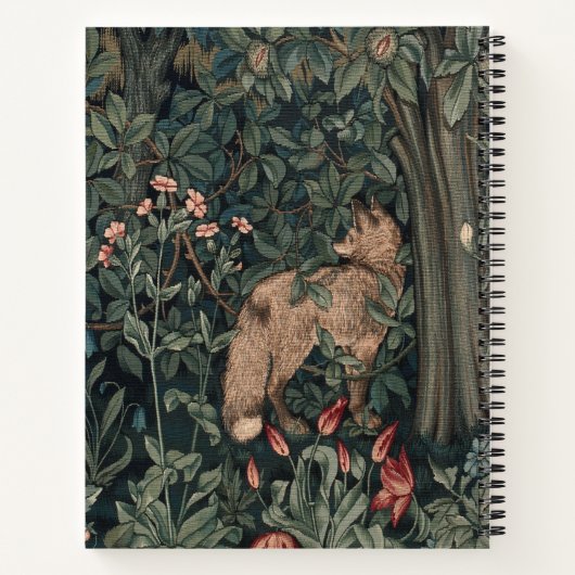 William Morris Greenery Fox Wildlife Notizblock (Rückseite)