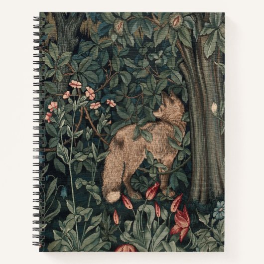 William Morris Greenery Fox Wildlife Notizblock (Vorderseite)