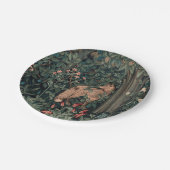 William Morris Greenery Fox Wildlife Pappteller (Schrägansicht)