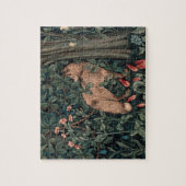 William Morris Greenery Fox Wildlife Puzzle (Vertikal)