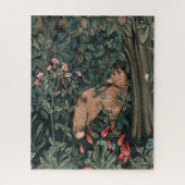 William Morris Greenery Fox Wildlife Puzzle (Vertikal)