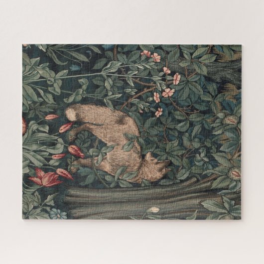 William Morris Greenery Fox Wildlife Puzzle (Horizontal)