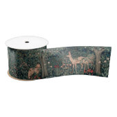 William Morris Greenery Fox Wildlife Satinband (Spule)