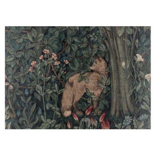 William Morris Greenery Fox Wildlife Schneidebrett (Vorderseite)