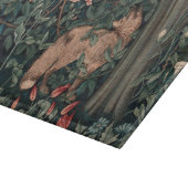 William Morris Greenery Fox Wildlife Schneidebrett (Ecke)