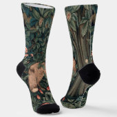William Morris Greenery Fox Wildlife Socken (Gewinkelt)