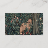 William Morris Greenery Fox Wildlife Visitenkarte (Rückseite)