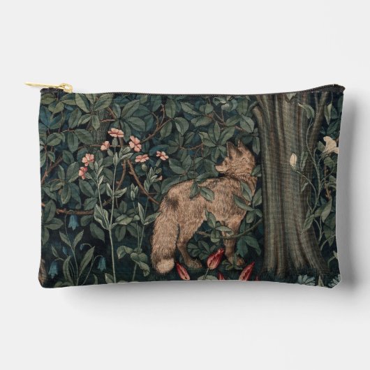 William Morris Greenery Fox Wildlife Zubehörtasche (Vorderseite)