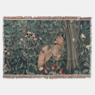 William Morris Greenery Fuchs Wildtier Kunst Decke