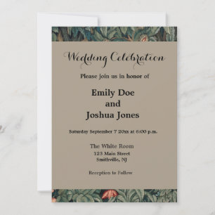 William Morris Greenery Fuchs Wildtier Kunst Einladung