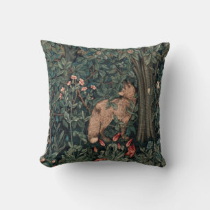 William Morris Greenery Fuchs Wildtier Kunst Kissen