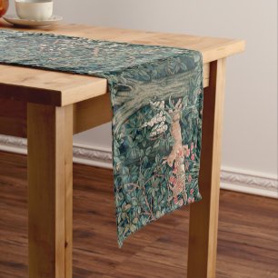William Morris Greenery Fuchs Wildtier Kunst Kurzer Tischläufer