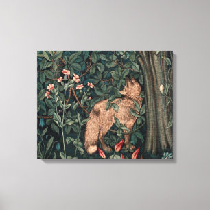 William Morris Greenery Fuchs Wildtier Kunst Leinwanddruck