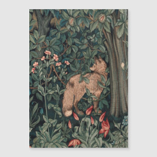William Morris Greenery Fuchs Wildtier Kunst Magnetkarte