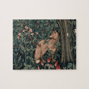 William Morris Greenery Fuchs Wildtier Kunst Puzzle