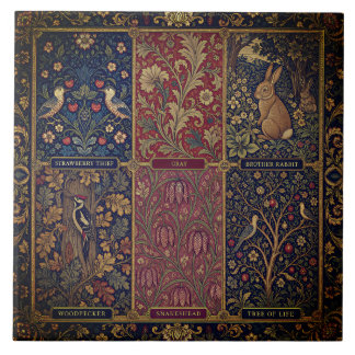 William Morris' große Patchwork-Collage Fliese