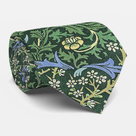 William Morris Grün Floral Vintage Weiße Margerite Krawatte