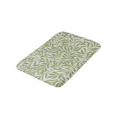 William Morris Grünes Blumen Botanisches Muster Badematte (Schrägansicht)