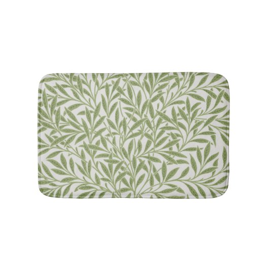 William Morris Grünes Blumen Botanisches Muster Badematte (Vorderseite)