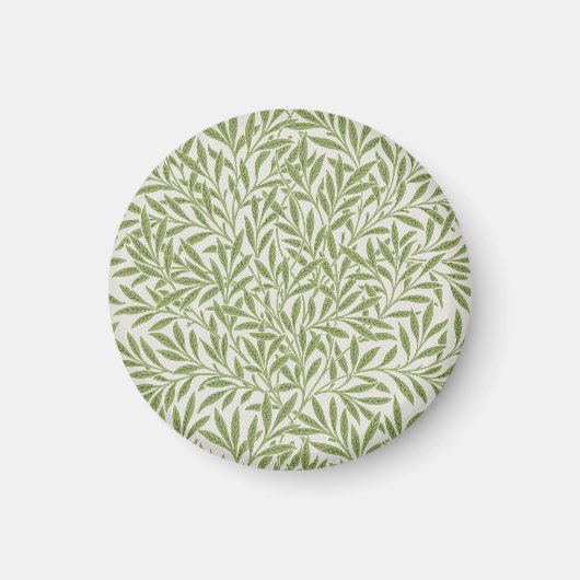 William Morris Grünes Blumen Botanisches Muster Magnet (Vorne)
