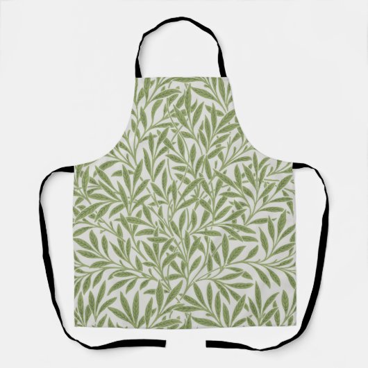 William Morris Grünes Blumen Botanisches Muster Schürze (Vorderseite)