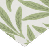 William Morris Grünes Blumen Botanisches Muster Tischdecke (Schrägansicht)
