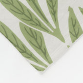 William Morris Grünes Florales Botanisches Muster Fleecedecke (Ecke)