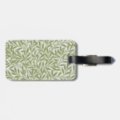William Morris Grünes Florales Botanisches Muster Gepäckanhänger (Rückseite horizontal)