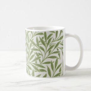 William Morris grünes florales botanisches Muster Kaffeetasse