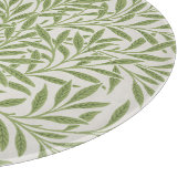 William Morris grünes florales botanisches Muster Schneidebrett (Ecke)