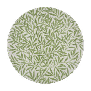 William Morris grünes florales botanisches Muster Schneidebrett