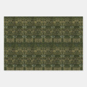 William Morris: Grünes Tulip & Rose-Umschlagpapier Geschenkpapier Set (Vorderseite 3)