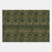 William Morris: Grünes Tulip & Rose-Umschlagpapier Geschenkpapier Set (Vorderseite 2)