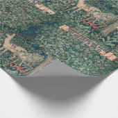 William Morris Grünwald Waldtier Botanisch Geschenkpapier (Ecke)