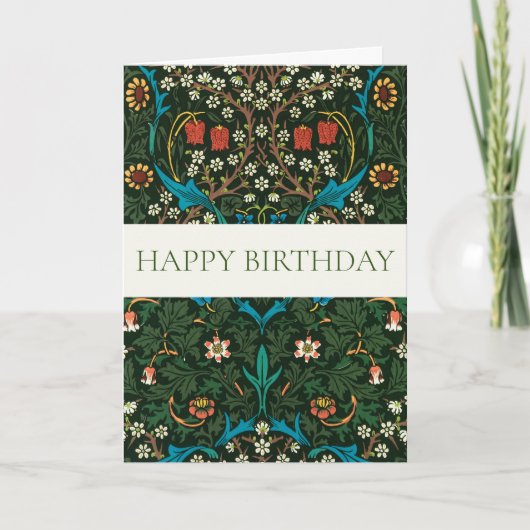 WILLIAM MORRIS "HAPPY BIRTHDAY" GREETING CARD KARTE (Vorderseite)