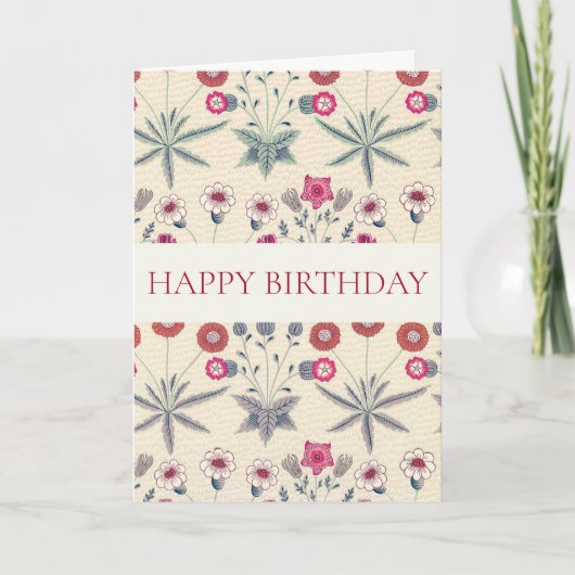 WILLIAM MORRIS "HAPPY BIRTHDAY" GREETING CARD KARTE (Vorderseite)