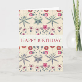 WILLIAM MORRIS "HAPPY BIRTHDAY" GREETING CARD KARTE