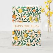 WILLIAM MORRIS "HAPPY BIRTHDAY" GREETING CARD KARTE (Gelbe Blume)