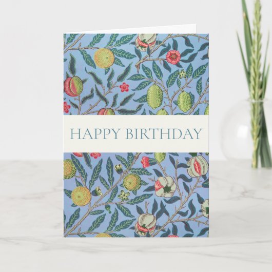 WILLIAM MORRIS "HAPPY BIRTHDAY" GREETING CARD KARTE (Vorderseite)